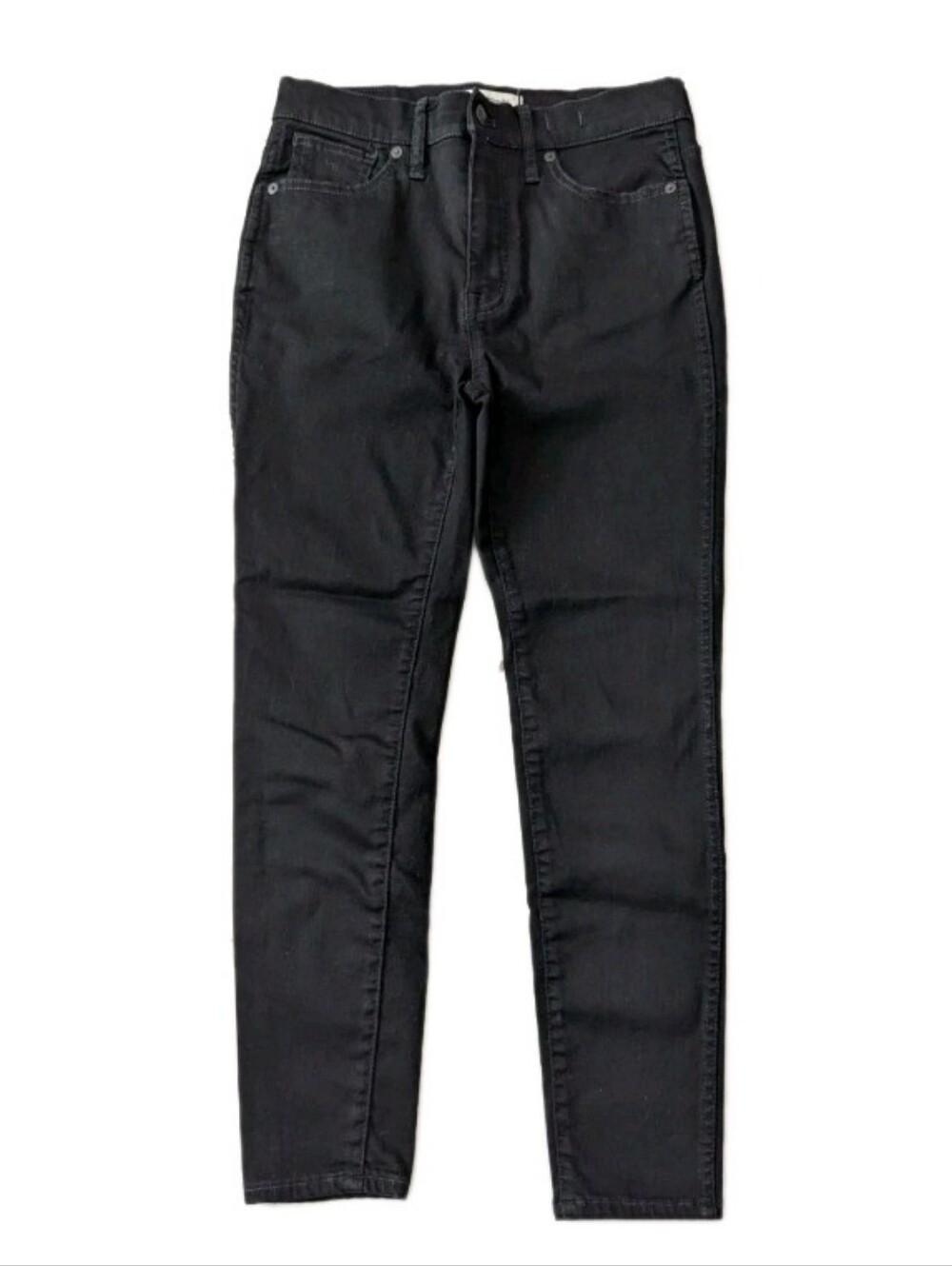 Madewell 10" High Rise Skinny Jeans Women's Size 28 Petite Black Denim
